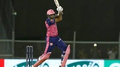 Mumbai: R. Ashwin of Rajasthan Royals bats during T20 cricket match 68 of the Indian Premier League 2022 (IPL season 15), between Rajasthan Royals and Chennai Super Kings, at the Brabourne Stadium (CCI) in Mumbai, Friday, May 20, 2022. (Sportzpics for IPL/PTI Photo)(PTI05_20_2022_000269A) (PTI) Mumbai: R. Ashwin of Rajasthan Royals bats during T20 cricket match 68 of the Indian Premier League 2022 (IPL season 15), between Rajasthan Royals and Chennai Super Kings, at the Brabourne Stadium (CCI) in Mumbai, Friday, May 20, 2022. (Sportzpics for IPL/PTI Photo)(PTI05_20_2022_000269A) (PTI)