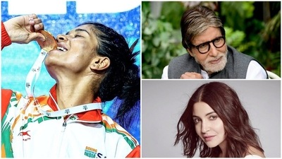 Amitabh Bachchan, Anushka Sharma, and others congratulated Nikhat Zareen. Amitabh Bachchan, Anushka Sharma, and others congratulated Nikhat Zareen.