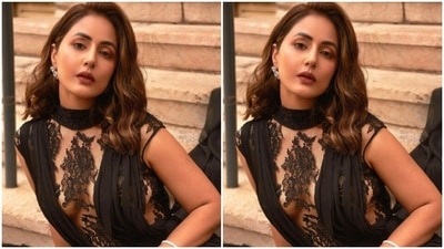 Hina added more oomph to the French Riviera in classic black stilettos from the shelves of Shoemill. (Instagram/@realhinakhan)