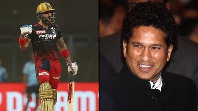 Sachin Tendulkar was happy to see Virat Kohli back in form. (IPL/Getty) Sachin Tendulkar was happy to see Virat Kohli back in form. (IPL/Getty)