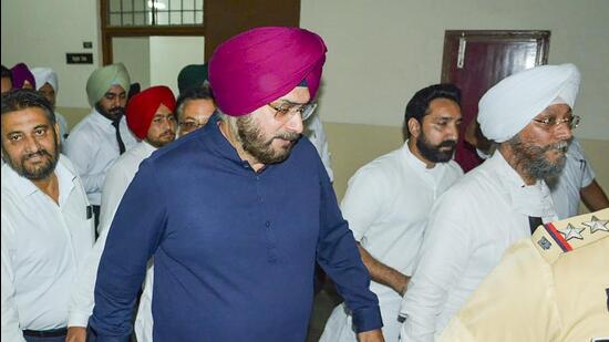 Patiala: Congress leader Navjot Singh Sidhu surrenders in the CJM court, in Patiala, Friday, May 20, 2022, a day after he was awarded one year in prison by the Supreme Court in a 1988-road rage (PTI)