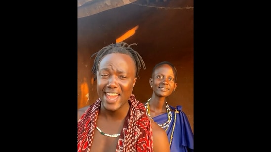 The image shows Kili Paul and his sister. It is taken from the video that shows him lip-syncing to Justin Bieber's song Baby.(Instagram/@kili_paul)