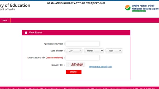 GPAT 2022 results: Candidates can download the GPAT 2022 score card from the link provided inside the story or at gpat.nta.nic.in.(gpat.nta.nic.in)