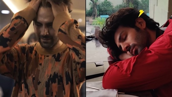 Stills from Kartik Aaryan's latest video.
