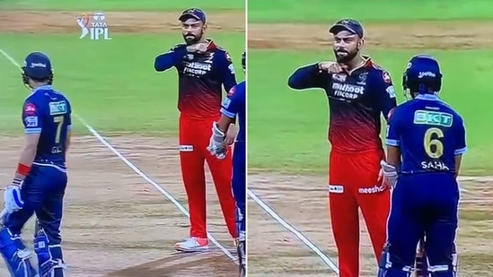 Virat Kohli never fails to entertain, with or without bat in hand. (Hotstar/Screengrab) Virat Kohli never fails to entertain, with or without bat in hand. (Hotstar/Screengrab)