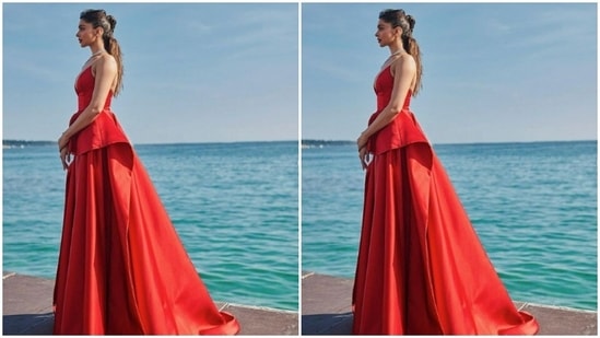 Cannes 2022: Deepika Padukone is a complete stunner at Cannes in red Louis  Vuitton gown with plunging neckline