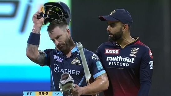 Virat Kohli had a word with Matthew Wade after the latter's dimissal Virat Kohli had a word with Matthew Wade after the latter's dimissal