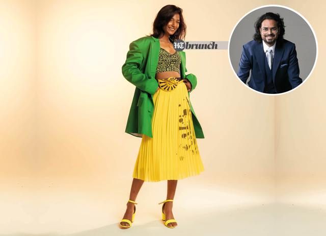 Using similar, analogous hues is easy on the eyes and looks quite chic; Bralette by Michael Kors (Collective India); Skirt by Karl Lagerfeld; (Collective India); Fanny pack by Tiger Marrón; Coat by Two Point Two; Shoes by H&M (Vidushi Gupta) Using similar, analogous hues is easy on the eyes and looks quite chic; Bralette by Michael Kors (Collective India); Skirt by Karl Lagerfeld; (Collective India); Fanny pack by Tiger Marrón; Coat by Two Point Two; Shoes by H&M (Vidushi Gupta)