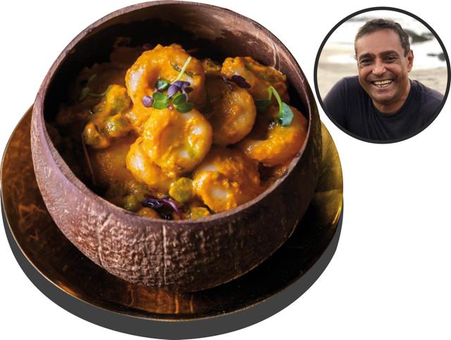 Kakka Rotti with traditional Malabar Varutharacha Curry at Masque; (inset) Kakka Rotti with traditional Malabar Varutharacha Curry at Masque; (inset)