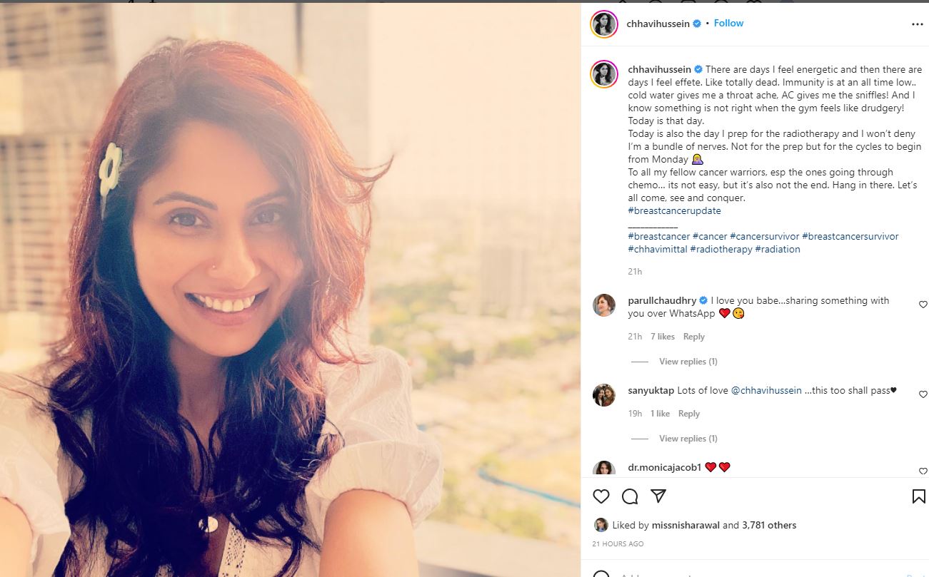 A glimpse of Chhavi's post.