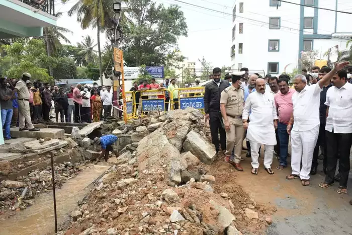 CM Bommai has been visiting and reviewing the areas of the city that have been battered by the heavy downpour on Tuesday and Wednesday. CM Bommai has been visiting and reviewing the areas of the city that have been battered by the heavy downpour on Tuesday and Wednesday.