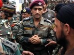 MS Dhoni during his stint with Indian Army(Twitter)