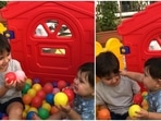 Taimur Ali Khan and Jehangir Ali Khan, children of Saif Ali Khan and Kareena Kapoor. Taimur Ali Khan and Jehangir Ali Khan, children of Saif Ali Khan and Kareena Kapoor.