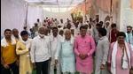 Members of the Toll Sangharsh Samiti have started visiting 35 villages along Sohna Road to encourage villagers to join the protest in large numbers. (Sourced) Members of the Toll Sangharsh Samiti have started visiting 35 villages along Sohna Road to encourage villagers to join the protest in large numbers. (Sourced)