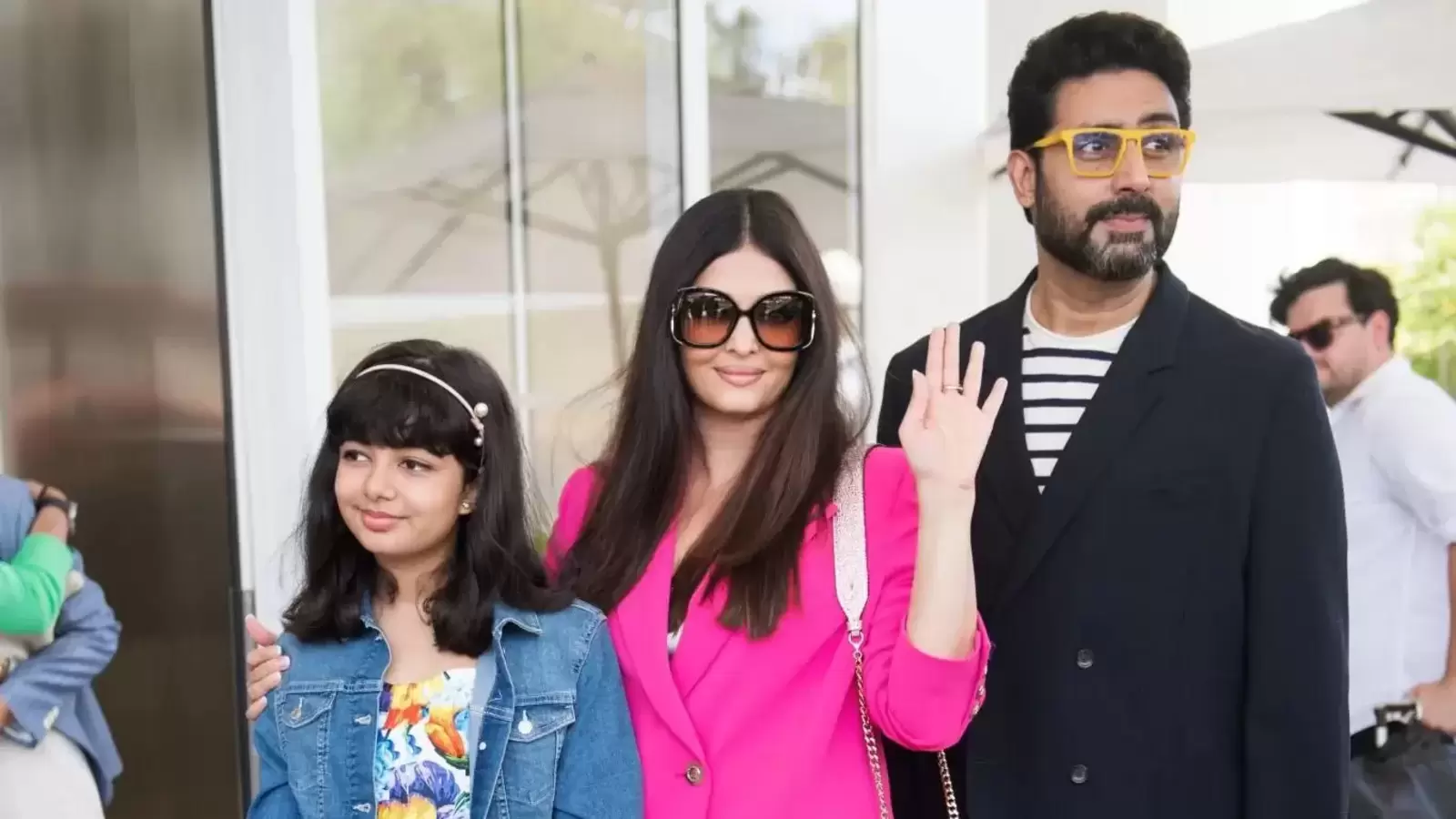 Aishwarya Rai waves at fans, poses with Aaradhya and Abhishek Bachchan on their day out in Cannes. See pics