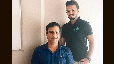 Ashok Yadhay (left) and Talha Shaikh co-founders of Biddano. (Shankar Narayan/HT PHOTO) Ashok Yadhay (left) and Talha Shaikh co-founders of Biddano. (Shankar Narayan/HT PHOTO)