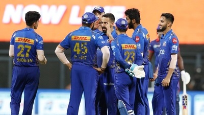 Players of Mumbai Indians during the Indian Premier League 2022 (IPL Twitter) Players of Mumbai Indians during the Indian Premier League 2022 (IPL Twitter)
