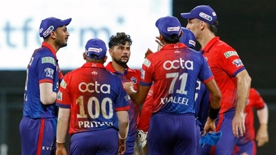 Delhi Capitals' Kuldeep Yadav celebrates the dismissal of Mumbai Indians' Ishan Kishan during the Indian Premier League 2022 (ANI) Delhi Capitals' Kuldeep Yadav celebrates the dismissal of Mumbai Indians' Ishan Kishan during the Indian Premier League 2022 (ANI)
