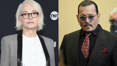 Ellen Barkin and Johnny Depp dated briefly in the late-1990s.