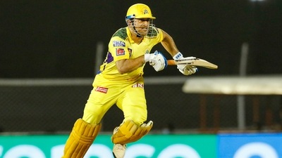 CSK captain MS Dhoni plays a shot against Rajasthan Royals (PTI) CSK captain MS Dhoni plays a shot against Rajasthan Royals (PTI)