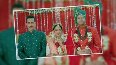 Vanraj, Anupama, and Anuj in the latest episode of TV serial Anupama.&nbsp;