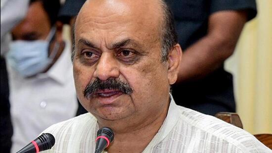 Karnataka chief minister Basavaraj Bommai on Saturday thanked Prime Minister Narendra Modi and Union finance minister Nirmala Sitharaman for reducing the petrol and diesel prices. (PTI) Karnataka chief minister Basavaraj Bommai on Saturday thanked Prime Minister Narendra Modi and Union finance minister Nirmala Sitharaman for reducing the petrol and diesel prices. (PTI)