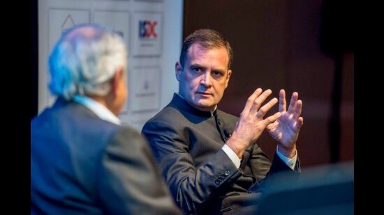 Congress leader Rahul Gandhi addresses the 'Ideas for India' conclave in the United Kingdom. (PTI) Congress leader Rahul Gandhi addresses the 'Ideas for India' conclave in the United Kingdom. (PTI)