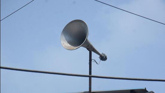 Many districts in Uttar Pradesh have started the practice of donating loudspeakers removed from religious institutions to government schools to be used for educational purposes, district officials said on Saturday. (HT PHOTO)