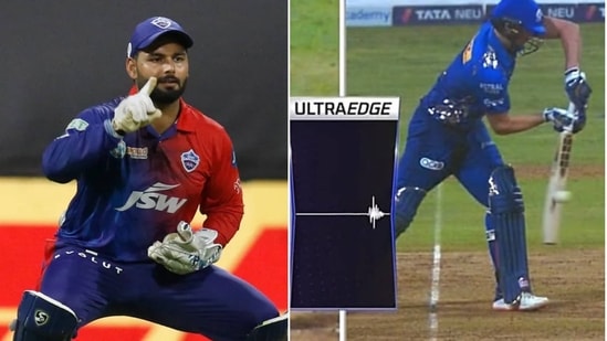 Rishabh Pant in action against Mumbai Indians