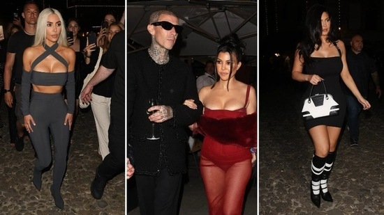 Kylie and Kendall Jenner Wore Matching Black 'Fits for Reported Kourtney  Kardashian and Travis Barker Wedding Celebration