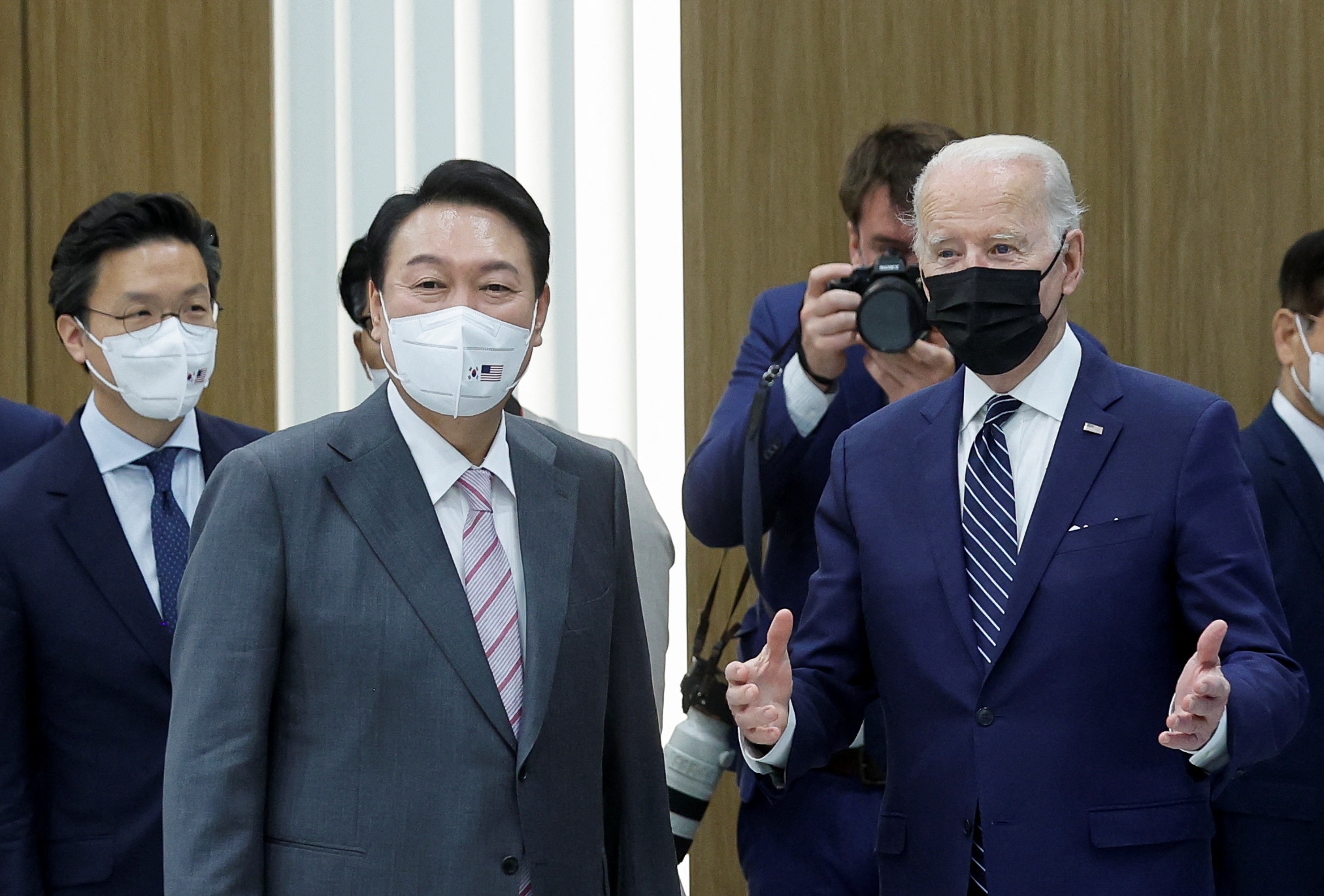 US President Joe Biden and South Korean President Yoon Suk-yeol. (Reuters file) US President Joe Biden and South Korean President Yoon Suk-yeol. (Reuters file)