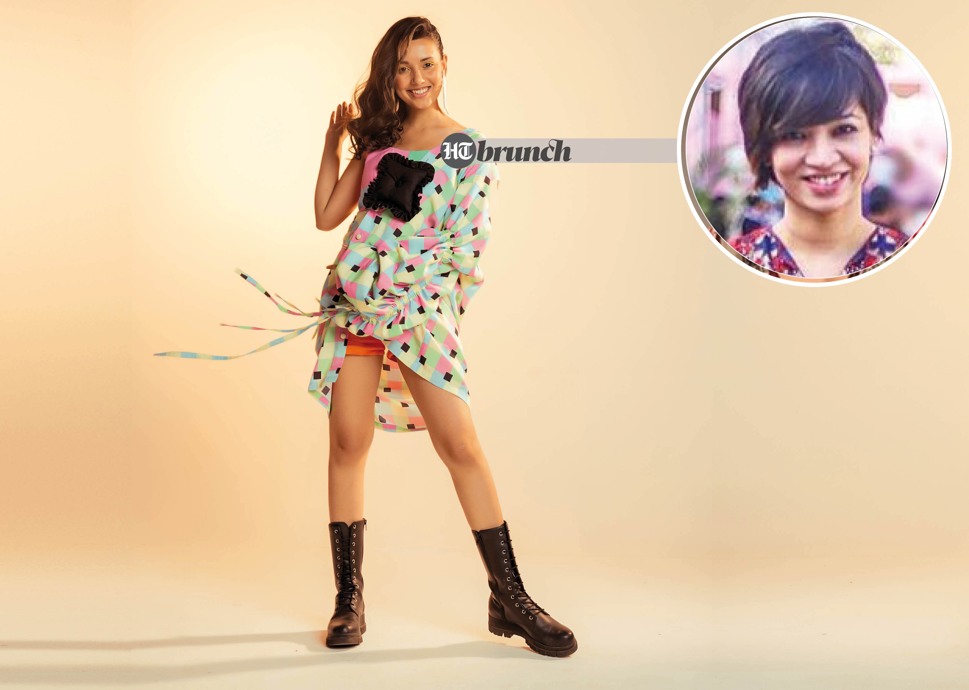 The new generation is mature enough to mix colours to create statement looks; Dress and shorts by Two Point Two; Earrings by Soulful by Percy Visaria; Boots by Aldo (Vidushi Gupta) The new generation is mature enough to mix colours to create statement looks; Dress and shorts by Two Point Two; Earrings by Soulful by Percy Visaria; Boots by Aldo (Vidushi Gupta)