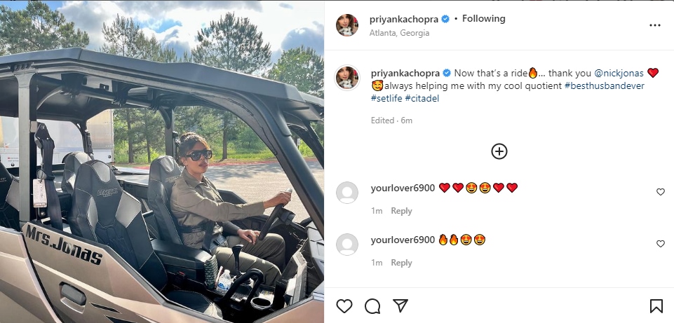 Priyanka Chopra's Instagram post for Nick Jonas.