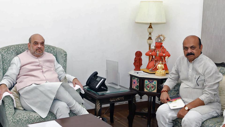 CM Bommai was last in Delhi on May 10 and 11 and had a detailed meeting with Union Home Minister Amit Shah about cabinet reshuffle. (ANI) (HT_PRINT) CM Bommai was last in Delhi on May 10 and 11 and had a detailed meeting with Union Home Minister Amit Shah about cabinet reshuffle. (ANI) (HT_PRINT)