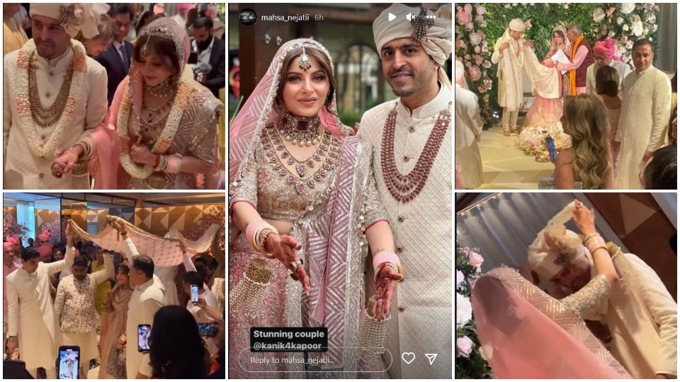 Pictures from Kanika Kapoor's wedding to Gautam Hathiramani.