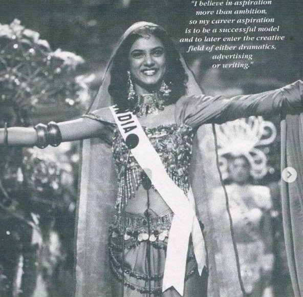 Sushmita Sen at the Miss Universe 1994 pageant. Sushmita Sen at the Miss Universe 1994 pageant. 