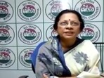 Alo Rani Sarkar, TMC candidate from West Bengal’s Bongaon Dakshin constituencyi in 2021 assembly election.(ANI)