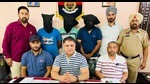 Three men who were arrested with drugs in Ludhiana on Sunday. (HT Photo) Three men who were arrested with drugs in Ludhiana on Sunday. (HT Photo)