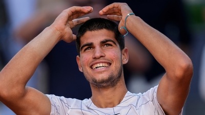 Spain's Carlos Alcaraz (AP) Spain's Carlos Alcaraz (AP)