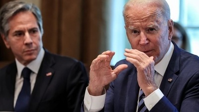 FILE PHOTO: U.S. President Joe Biden speaks as U.S. Secretary of State Antony Blinken listens during a Cabinet meeting at the White House in Washington, U.S. (REUTERS)