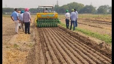The Punjab agriculture department has fixed a target to bring 30 lakh acres (12 lakh hectares) of paddy under the direct seeding of rice (DSR) technique during current kharif season, almost double as compared to the previous season. The Punjab agriculture department has fixed a target to bring 30 lakh acres (12 lakh hectares) of paddy under the direct seeding of rice (DSR) technique during current kharif season, almost double as compared to the previous season.