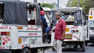Gramin Sewa autorickshaw drivers wait for passengers at Shastri Park Metro station. (Raj K Raj/HT photo) Gramin Sewa autorickshaw drivers wait for passengers at Shastri Park Metro station. (Raj K Raj/HT photo)