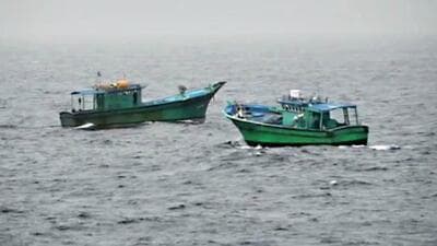 The Indian Coast Guard and Directorate of Revenue Intelligence apprehended drugs worth over ₹1,526 crore from two fishing boats named ‘Prince’ and ‘Little Jesus’ off the coast of Lakshadweep islands in the Arabian Sea on Friday. (ANI PHOTO.) The Indian Coast Guard and Directorate of Revenue Intelligence apprehended drugs worth over ₹1,526 crore from two fishing boats named ‘Prince’ and ‘Little Jesus’ off the coast of Lakshadweep islands in the Arabian Sea on Friday. (ANI PHOTO.)