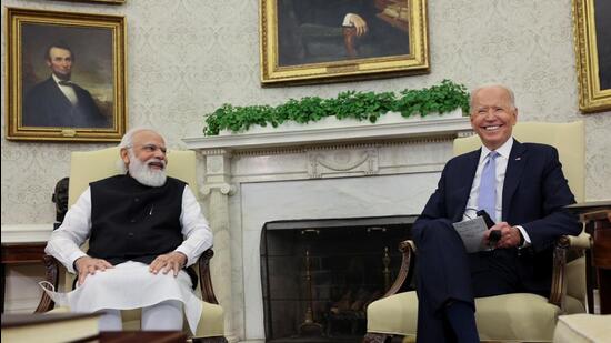 It is understood that the Biden-Modi conversation largely revolved around the world after the Ukraine crisis and the geopolitical and economic implications of the war.(Reuters file photo)