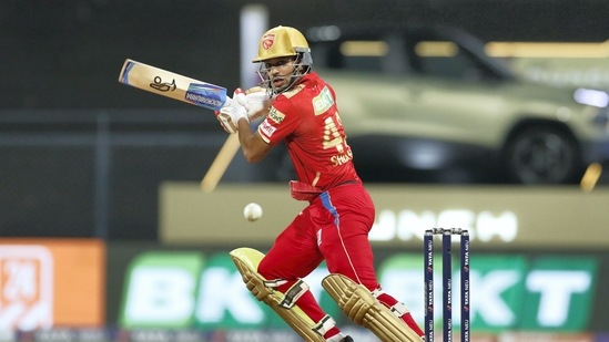 Mumbai: Shikhar Dhawan of Punjab Kings bats during T20 cricket match 70 of the Indian Premier League 2022 (IPL season 15) between the Sunrisers Hyderabad and the Punjab Kings, at the Wankhede Stadium in Mumbai, Sunday, May 22, 2022. (Sportzpics for IPL/PTI Photo)(PTI05_22_2022_000196B)(PTI)