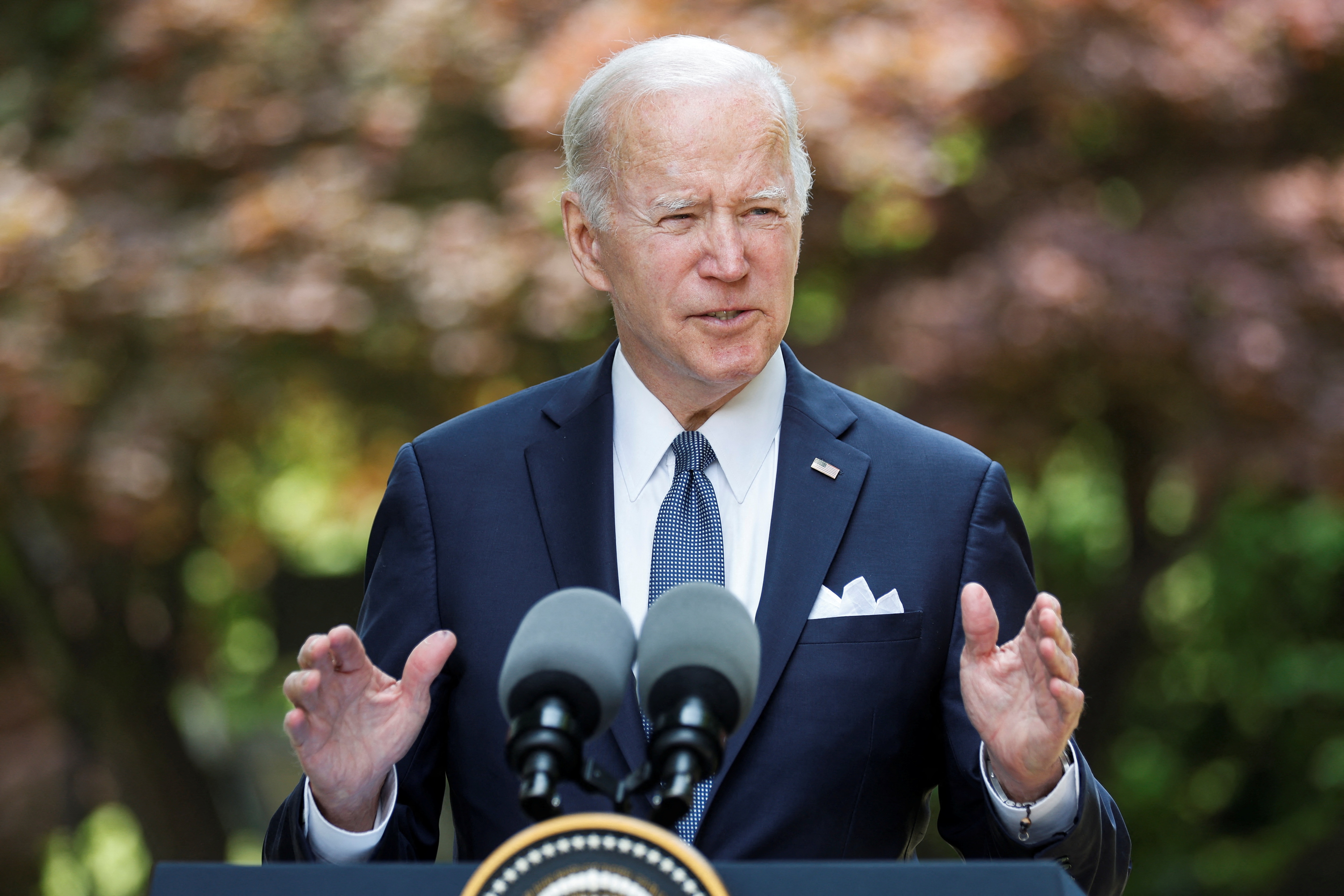 Biden said he was "not concerned" about new North Korean nuclear tests, which would be the first in nearly five years. (REUTERS)