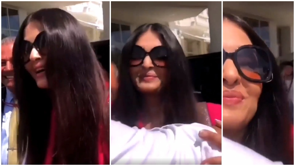 Aishwarya Rai was spotted greeting fans at Cannes. Aishwarya Rai was spotted greeting fans at Cannes. 
