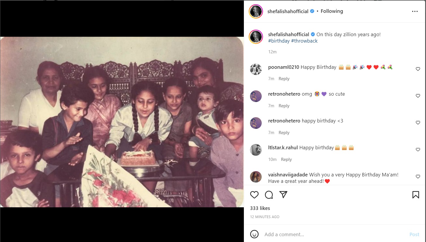 Shefali Shah shares throwback picture. Shefali Shah shares throwback picture.