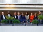 Cannes 2022: Deepika Padukone with Rebecca Hall, Noomi Rapace, Jasmine Trinca, Asghar Farhadi, Ladj Ly, Jeff Nichols and Joachim Trier, Cannes Film festival General Delegate Thierry Fremaux and Cannes Film festival President Pierre Lescure.(REUTERS)