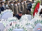 North Korean leader Kim Jong Un attending funeral of the late Hyon Chol Hae, Marshal of the Korean People's Army and general adviser to the ministry of national defence at the Fatherland Liberation War Martyrs cemetery in Pyongyang. North Korean leader Kim Jong Un attending funeral of the late Hyon Chol Hae, Marshal of the Korean People's Army and general adviser to the ministry of national defence at the Fatherland Liberation War Martyrs cemetery in Pyongyang.